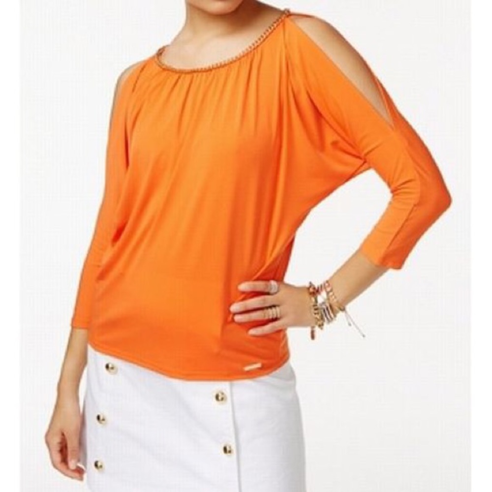 Brand New Michael Kors Cold Shoulder Top P/M